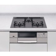 ビルトインコンロ スタイリッシュ HR ラックリーナ天板 天板幅60cm プラチナブラック 都市ガス HR-BP3CR-A6BS