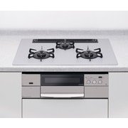 ビルトインコンロ スタイリッシュ HR ラックリーナ天板 天板幅75cm シルバーグレー 都市ガス HR-BP3CR-A7SS