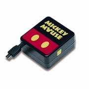 スマートフォン用巻取り式AC充電器 ミッキー PG-DNYAC016MKY