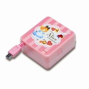 スマートフォン用巻取り式AC充電器 アリス PG-DNYAC018ALS
