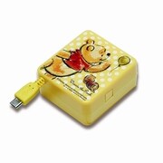 スマートフォン用巻取り式AC充電器 プー PG-DNYAC020POO