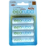 ECORUBAニッケル水素充電池単三形4本セット 2,000mA/約1,500回くり返し BT-JUTG31 4P