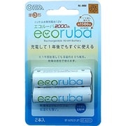 ECORUBAニッケル水素充電池単三形2本セット 2,000mA/約1,500回くり返し BT-JUTG31 2P