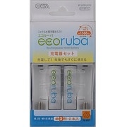 ECORUBA 充電器セット 単3・単4形電池兼用 単3形ニッケル水素電池2本付 最大4本まで充電可能 BT-JUTK1/G32