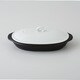 KN104-02 レンジで焼けるくん　楕円 月白 KN104-02
