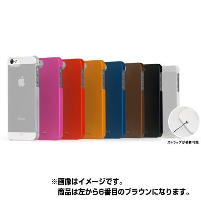 TUN-PH-000140 [TUNEWEAR eggshell for iPhone SE/5s/5用 ポリカーボネートケース ブラウン]