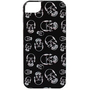 icover design Skullケース [iPhone 5用 ブラック×ホワイト]