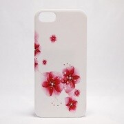 iC100FW [iPhone 5用 ラバーハードジャケット フラワー]