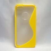 iC054YL [iPhone 5用 TPUジャケット コンビ イエロー]