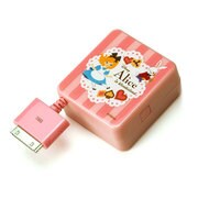 iPhone/iPod用Dockコネクタ接続リール式AC充電器 ミッキーマウス PG-DNYAC023ALS