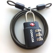 TL-06TW [ワイヤー付3桁ダイヤル式TSAロック ブラック]