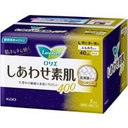 ロリエ しあわせ素肌 400 ふんわりタイプ 特に多い夜用 羽つき 40cm 7個 [生理用ナプキン]