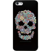 OSY-I5-124 [iPhone 5用 ケース Flower Skull]
