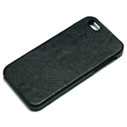 PG-IP5PC26BK [iPhone 5用ポリカーボネイトケース ブラックフェイクレザー]