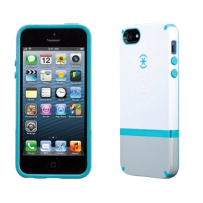 SPK-CDYFLP-IP5-WTBL [iPhone5用 キャンディーシェル フリップ White/Pebble Grey/Peacock Blue]