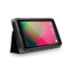 Nexus7専用 レザーケース 液晶保護フィルム付 ブラック BSTPNX7LBK