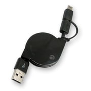 TRAVEL BIZ Micro USB&mini USB急速充電&データ転送巻き取り式USBケーブル for スマートフォン カフェブラック DCA-RA10BK