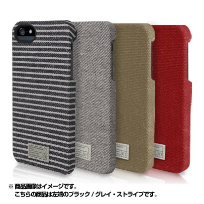 HEX-PH-000025 [HEX CORE CASE for iPhone 5 ブラック/グレイ・ストライプ]