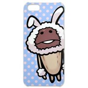 カスタムカバー iPhone5 なめこ 白うさぎ [iPhone 5用ジャケット]