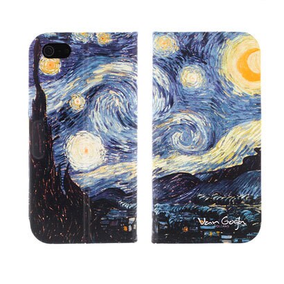 ゴッホフリップケース iPhone5 Starring Night [iPhone 5用ケース]