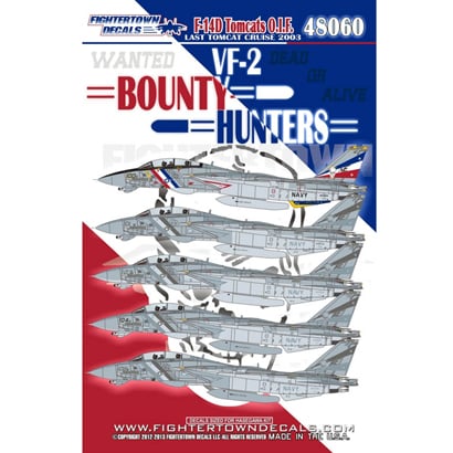 デカール 1/48 48060 アメリカ海軍 F-14D トムキャット VF-2 バウンティハンターズ [ディテールアップパーツ]