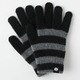 iTG005-BKxGY/S [iTouch Gloves ストライプ BKxGY S]