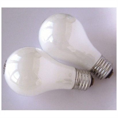白熱電球 一般電球 E26口金 100V 100形（90W） 60mm径 ホワイト 2個入 LW100V90WGE2P