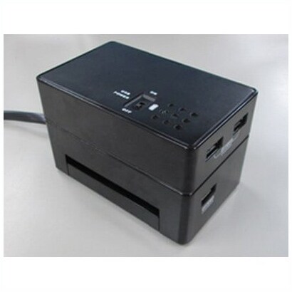 リチウムバッテリー付USBタップ 2AC 2USB 黒 HLI601BK4U