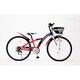 子ども用自転車 ファイヤーウインド 226-F 22型 外装6段変速 ブラック/レッド MK-13-001