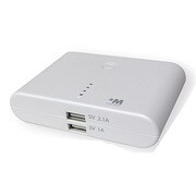 ハイパワーモバイルバッテリー 8800mAh USB出力：2ポート 最大合計：3.1A ホワイト MB-HP8800-WH