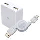 THE FLIPPER USBケーブル for スマートフォン 2ポート USB充電器セット UFS-ARB-W3-WH