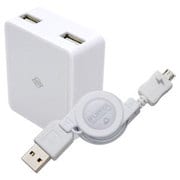 THE FLIPPER USBケーブル for スマートフォン 2ポート USB充電器セット UFS-ARB-W3-WH