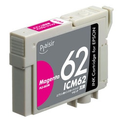 互換インクカートリッジ エプソン ICM62 マゼンタ（顔料） PLE-E62M