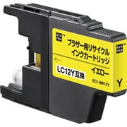 互換リサイクルインクカートリッジ ブラザー LC12Y イエロー(染料) ECI-BR12Y