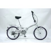 フォールディングバイク シルバー/アイリス ノーパンクタイヤ装備 FDL-NPC206C