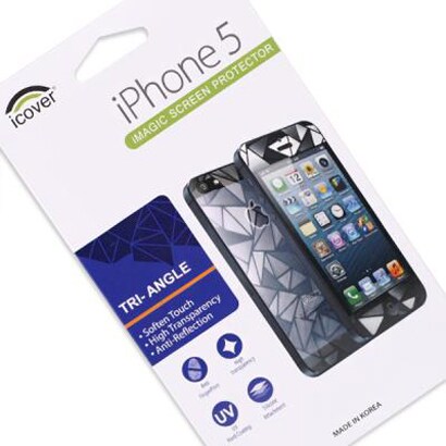 iPhone 5用 icover オプティカルフィルム トライアングル [iPhone5用デザイナーズフィルム　]