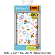 RT-SXSPA/BJ [各種スマートフォン用 リラックマ キャラクター レザーポーチ ボンジュールリラックマ]