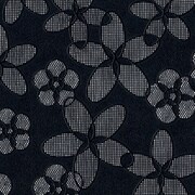 HA-001 Black [プレイスマット 花　ブラック]