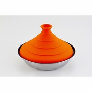 アイビス ふっ素加工3層底シリコーン蓋タジン鍋24cm オレンジ H-5523