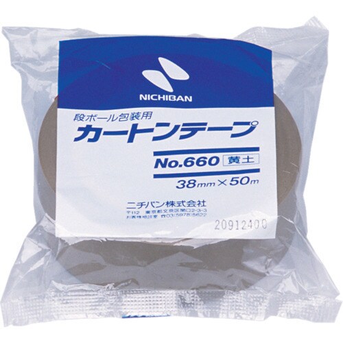 カートンテープ660 黄土 38×50