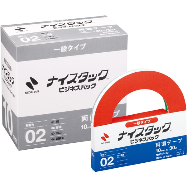 両面テープ ナイスタック 一般タイプ ビジネスパック 10mm×30m 大巻 5巻入 NWBP-10