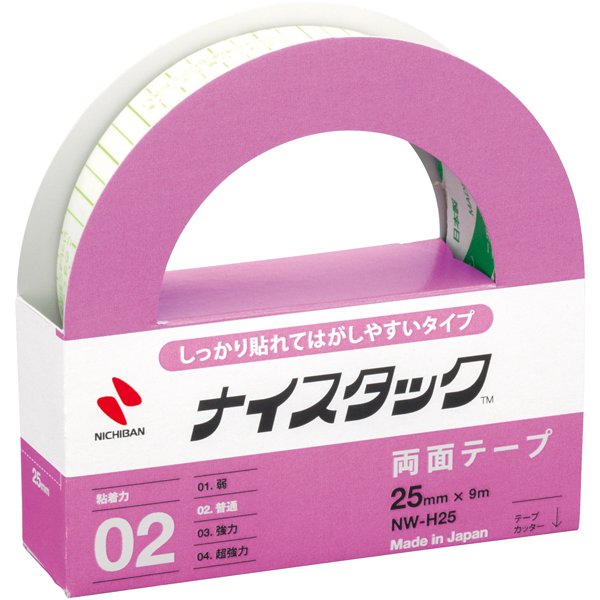 両面テープ ナイスタック しっかり貼れてはがしやすいタイプ 25mm×9m NW-H25