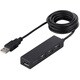 USB2.0ハブ 4ポートタイプ ACアダプター付 どっちもマグネットモデル ブラック BSHT420A01BK