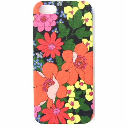 友禅ジャケット iPhone5 ダリアBK/RD