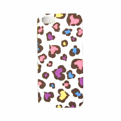 友禅ジャケット iPhone5 ハート豹W