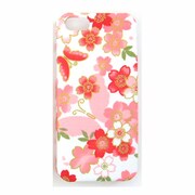 友禅ジャケット iPhone5 桜と蝶W