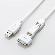MPA-ABBD03WH スマホ用DOCK付USBケーブル/DOCK+A-miniB-microB/0.3m/ホワイト