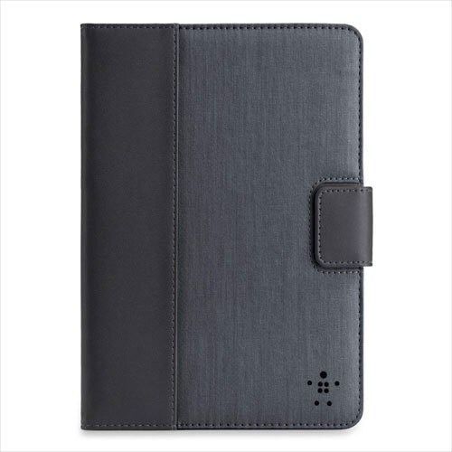 iPad mini用 シャンブレー タブ カバー with スタンド モダン ブルー F7N004qeC01