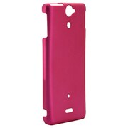 BSMPSO01EHRPK [Xperia AX SO-01E専用 ラバーハードケース 液晶保護フィルム付 ピンク]