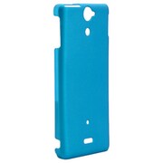 BSMPSO01EHRBL [Xperia AX SO-01E専用 ラバーハードケース 液晶保護フィルム付 ブルー]